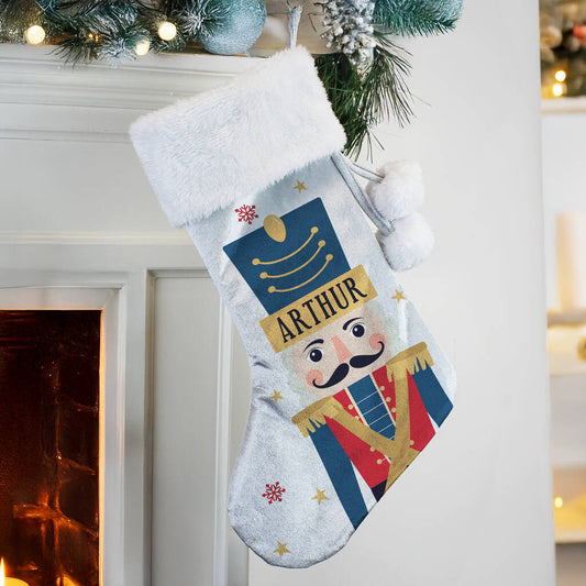 Baby Boy First Christmas Stocking Personalised Nutcracker Stocking For Children