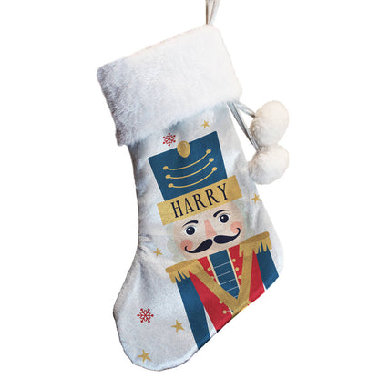 Baby Boy First Christmas Stocking Personalised Nutcracker Stocking For Children