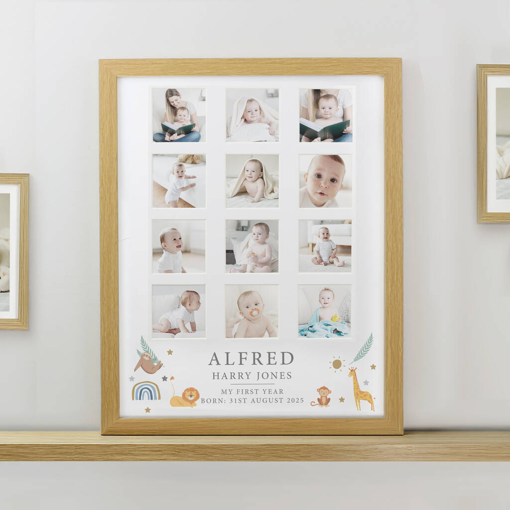 Baby Gifts My First Year Photo Memories Print