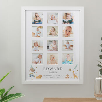 Baby Gifts My First Year Photo Memories Print