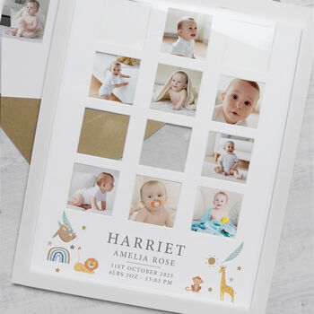 Baby Gifts My First Year Photo Memories Print