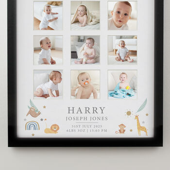 Baby Gifts My First Year Photo Memories Print