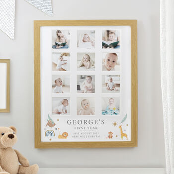 Baby Gifts My First Year Photo Memories Print