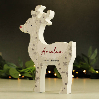 Baby's First Christmas Gift Personalised Reindeer Decoration
