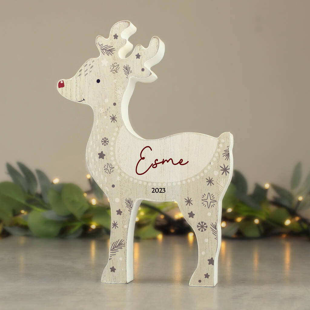 Baby's First Christmas Gift Personalised Reindeer Decoration