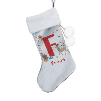 Baby's First Christmas Stocking Personalised Reindeer Stocking For Children