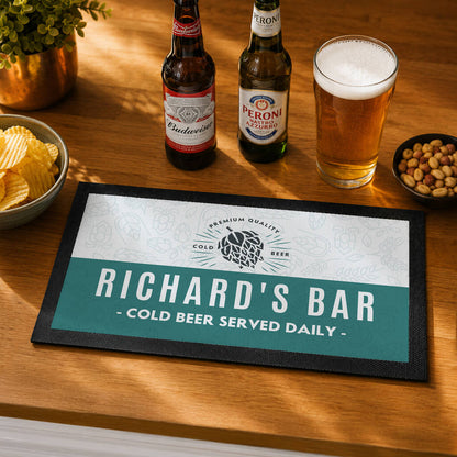 Beer Gifts For Him Personalised Beer Bar Mat