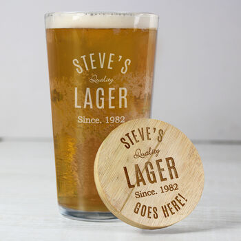 Beer Gifts For Him Pint Glass, Coaster And Opener