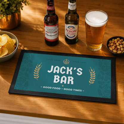 Beer Gifts For Men Personalised Beer Bar Mat