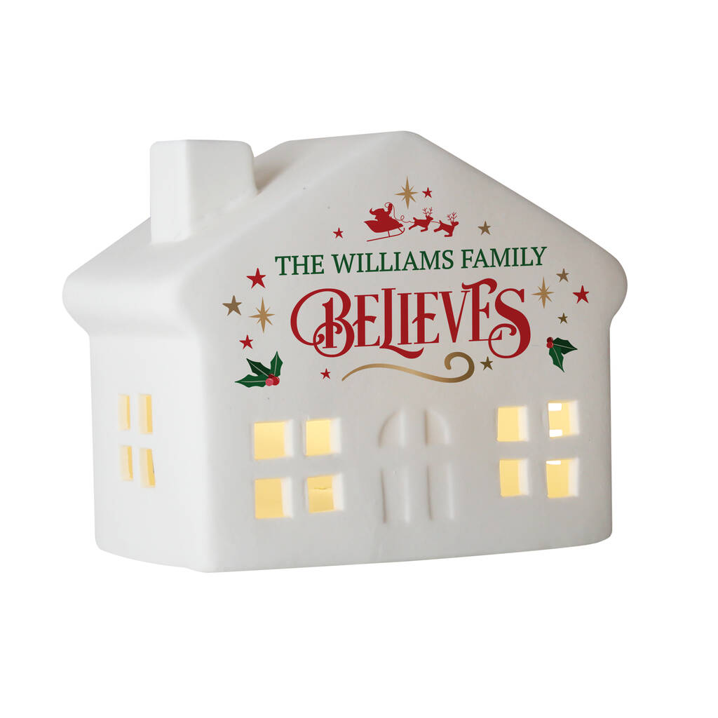 Believe In Christmas LED House Xmas Gift Decoration