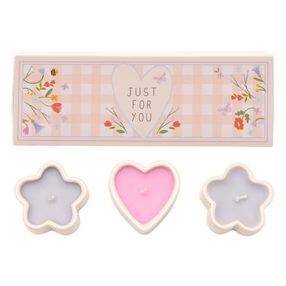 Love Life Set Of 3 Mini Candles - Just For You