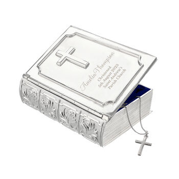 Bible Trinket Box Christening Gift For Boys And Girls