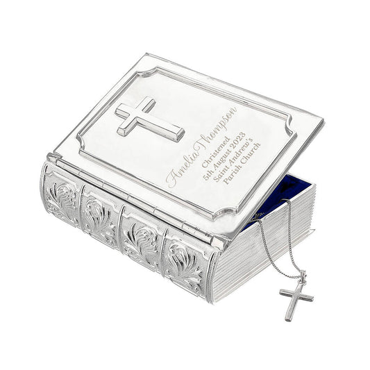 Bible Trinket Box Christening Gift For Boys And Girls