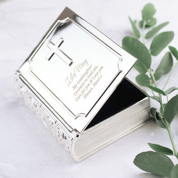 Bible Trinket Box Christening Gift For Boys And Girls