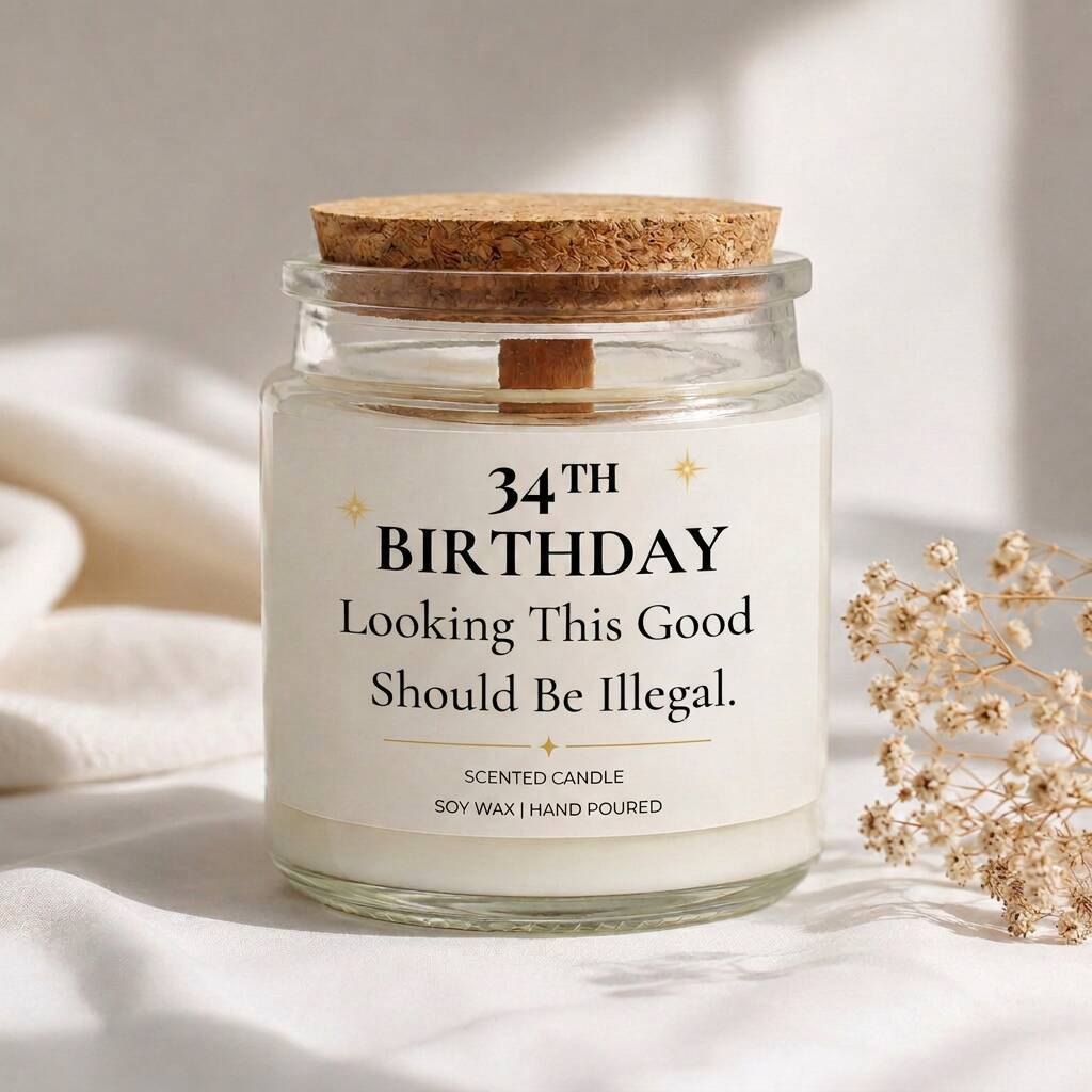 Birthday Gift For Her Personalised Scented Candle