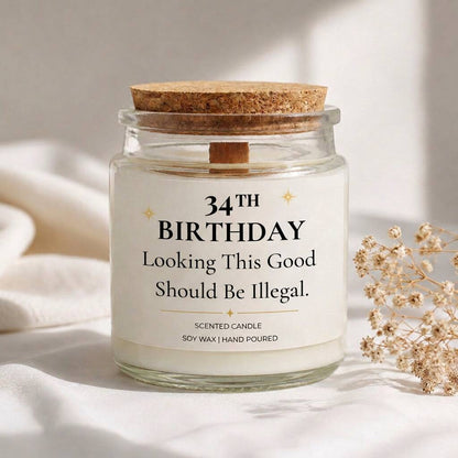 Birthday Gift For Her Personalised Scented Candle