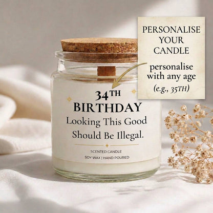 Birthday Gift For Her Personalised Scented Candle
