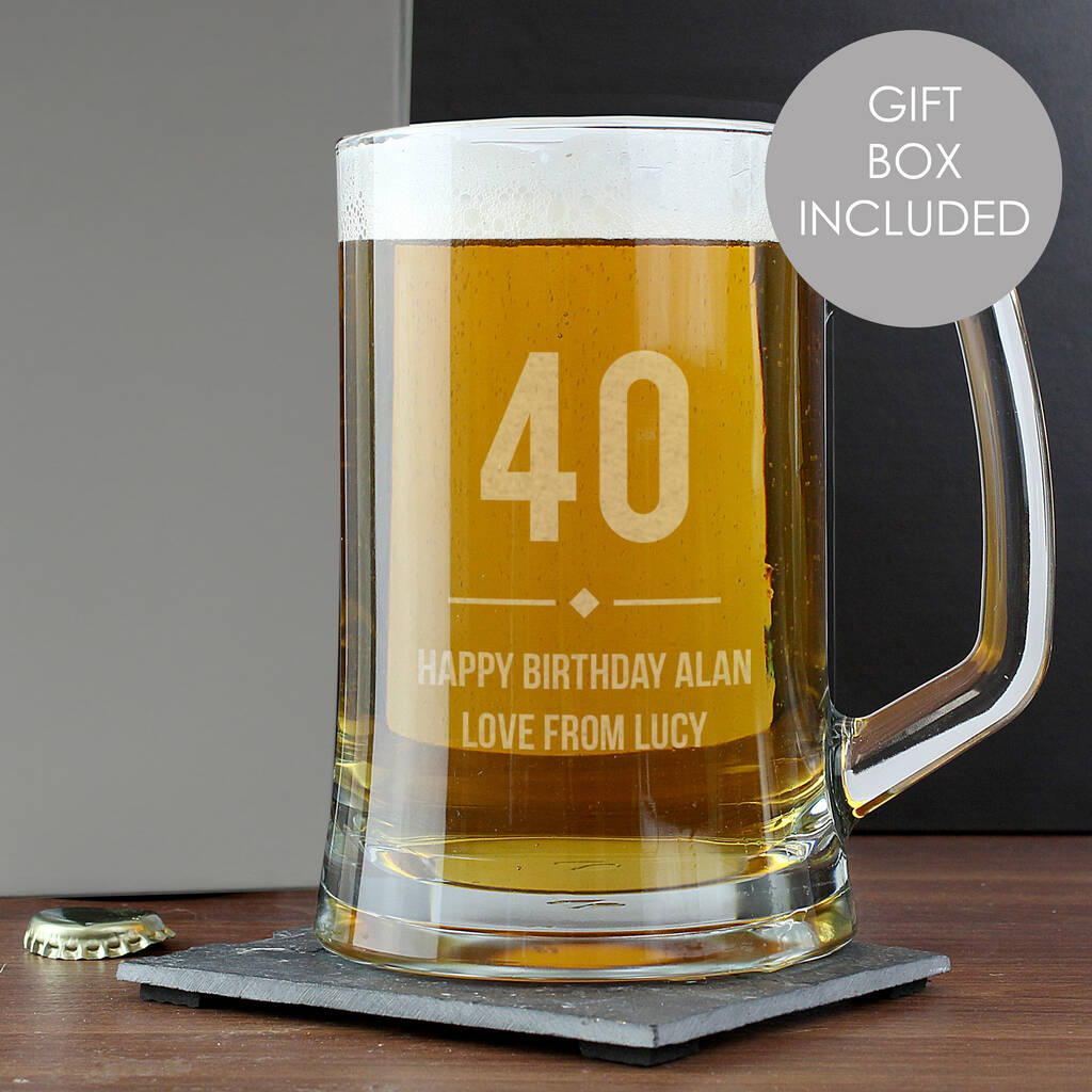 Birthday Gift For Men Personalised Beer Tankard