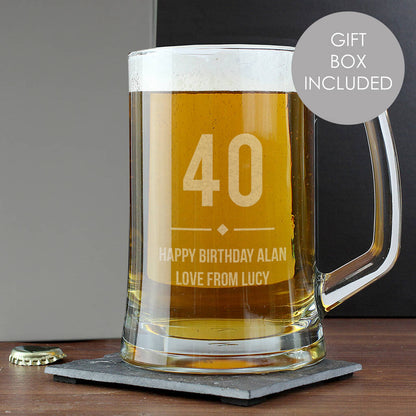 Birthday Gift For Men Personalised Beer Tankard