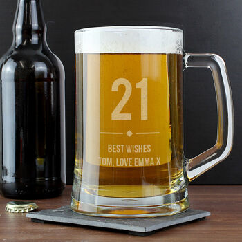Birthday Gift For Men Personalised Beer Tankard