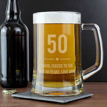 Birthday Gift For Men Personalised Beer Tankard
