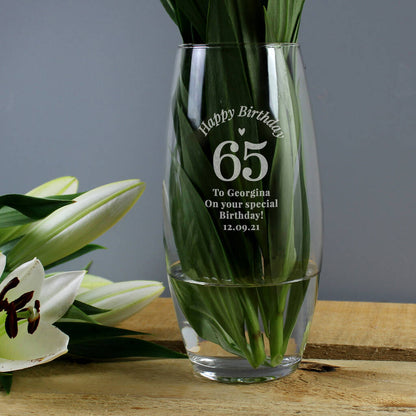 Birthday Gifts For Her Glass Flower Vase Big Number