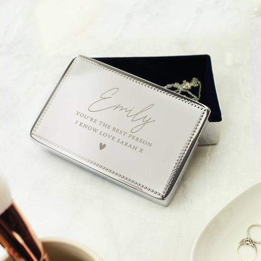 Birthday Gifts For Her Personalised Jewellery Box