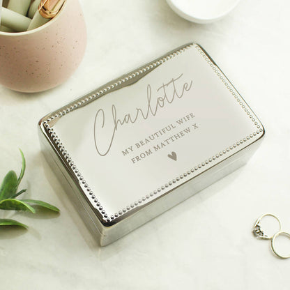 Birthday Gifts For Her Personalised Jewellery Box