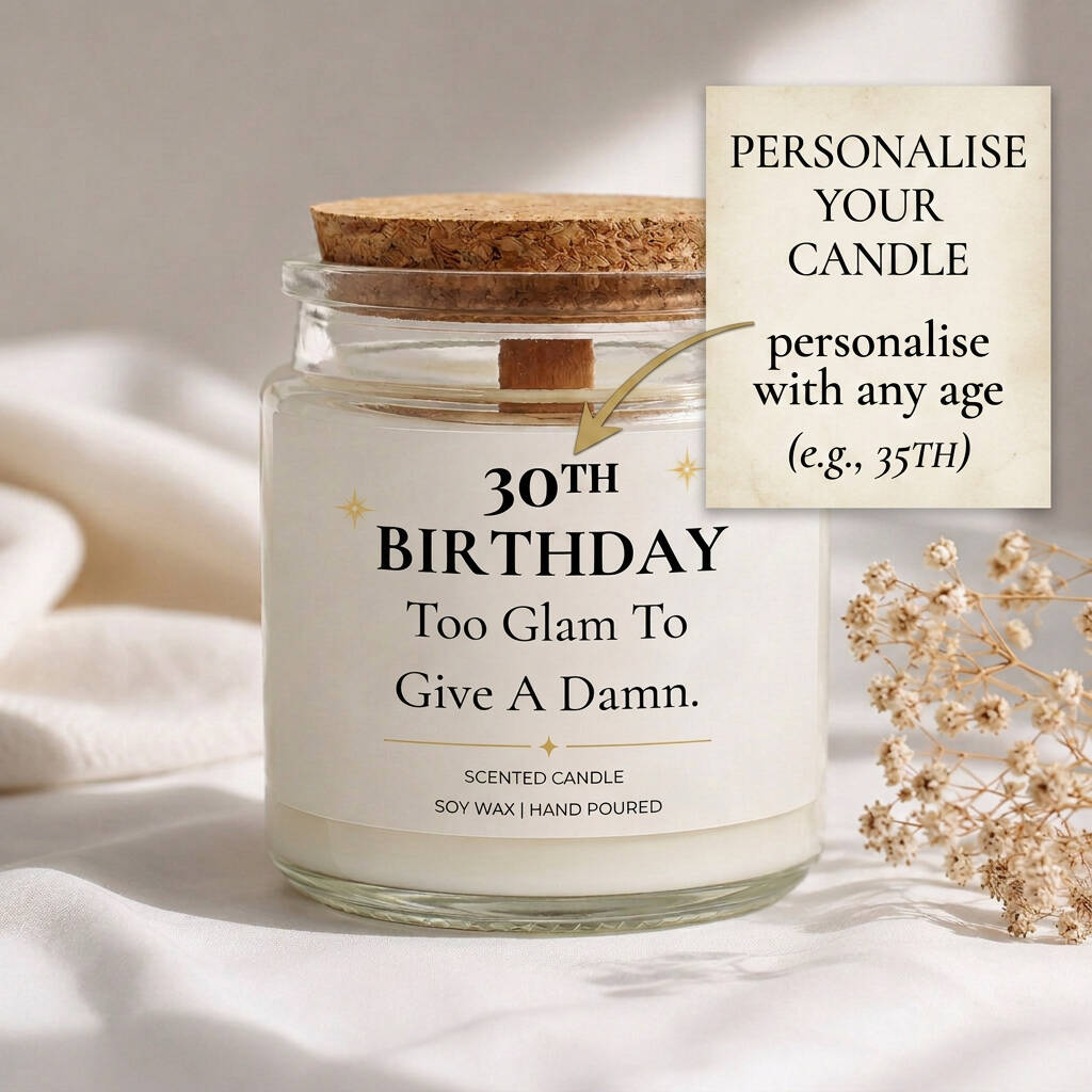 Birthday Gifts For Her Personalised Scented Candle