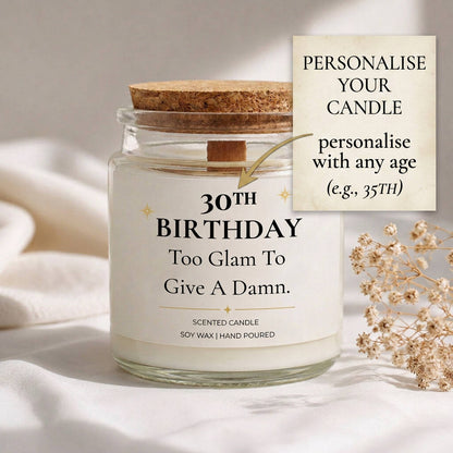 Birthday Gifts For Her Personalised Scented Candle