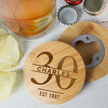 Birthday Gifts For Men Personalised Pint Glass And Coaster Set