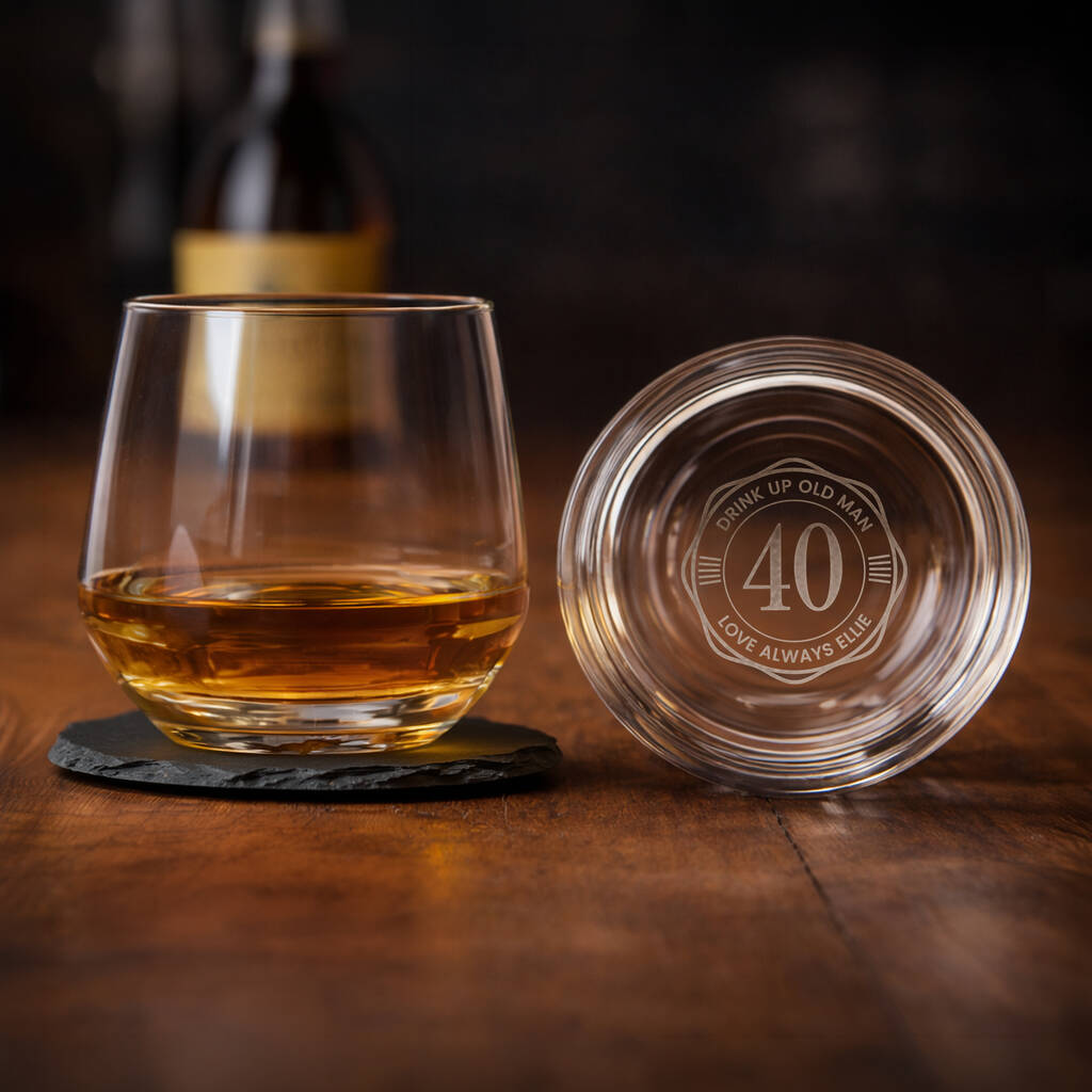 Birthday Gifts For Men Personalised Whisky Glass For Him
