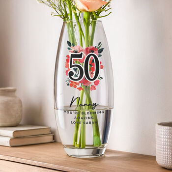 Birthday Gifts For Women Personalised Flower Vase Age