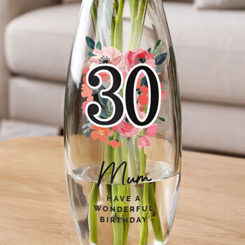 Birthday Gifts For Women Personalised Flower Vase Age
