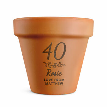 Birthday Gifts For Women Personalised Plant Pot Big Number