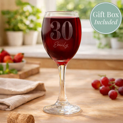 Birthday Gifts Personalised Wine Glass Big Age