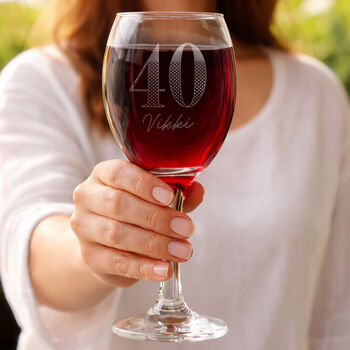 Birthday Gifts Personalised Wine Glass Big Age
