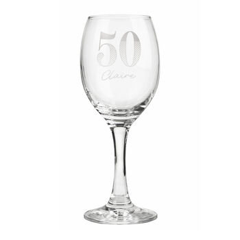 Birthday Gifts Personalised Wine Glass Big Age