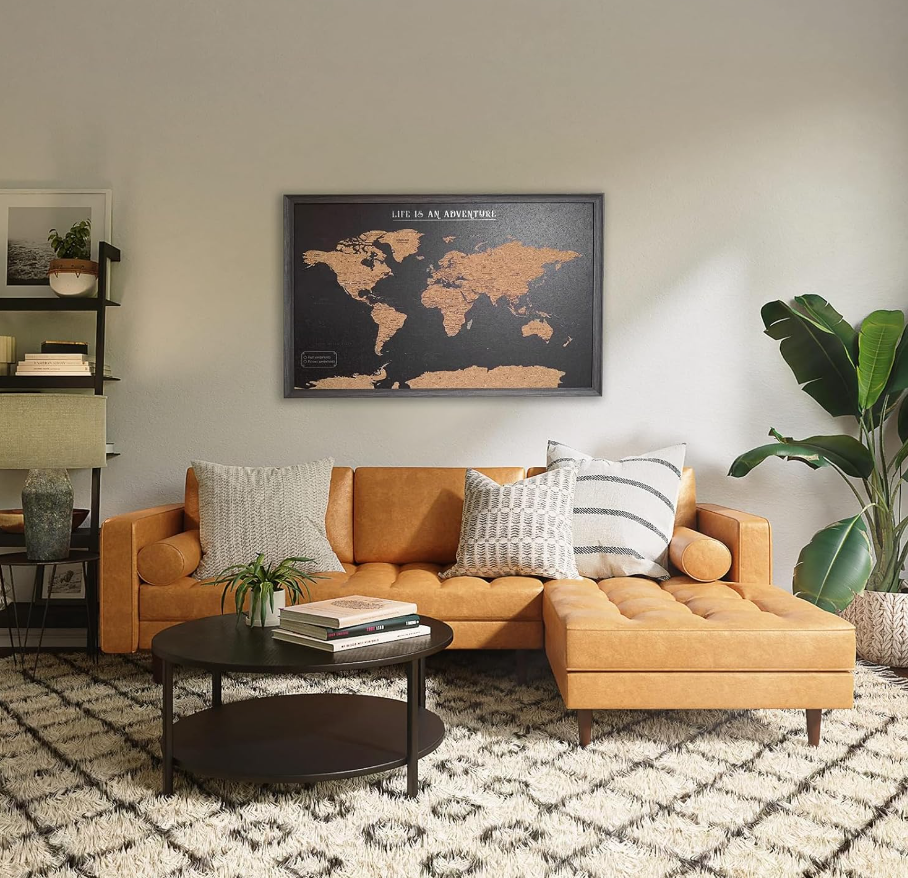 Travel Map With Push In Pins (Copy)