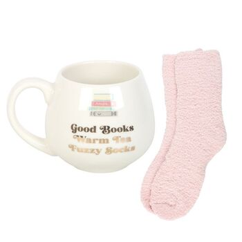 Book Lover Gifts Good Books Mug And Socks Set