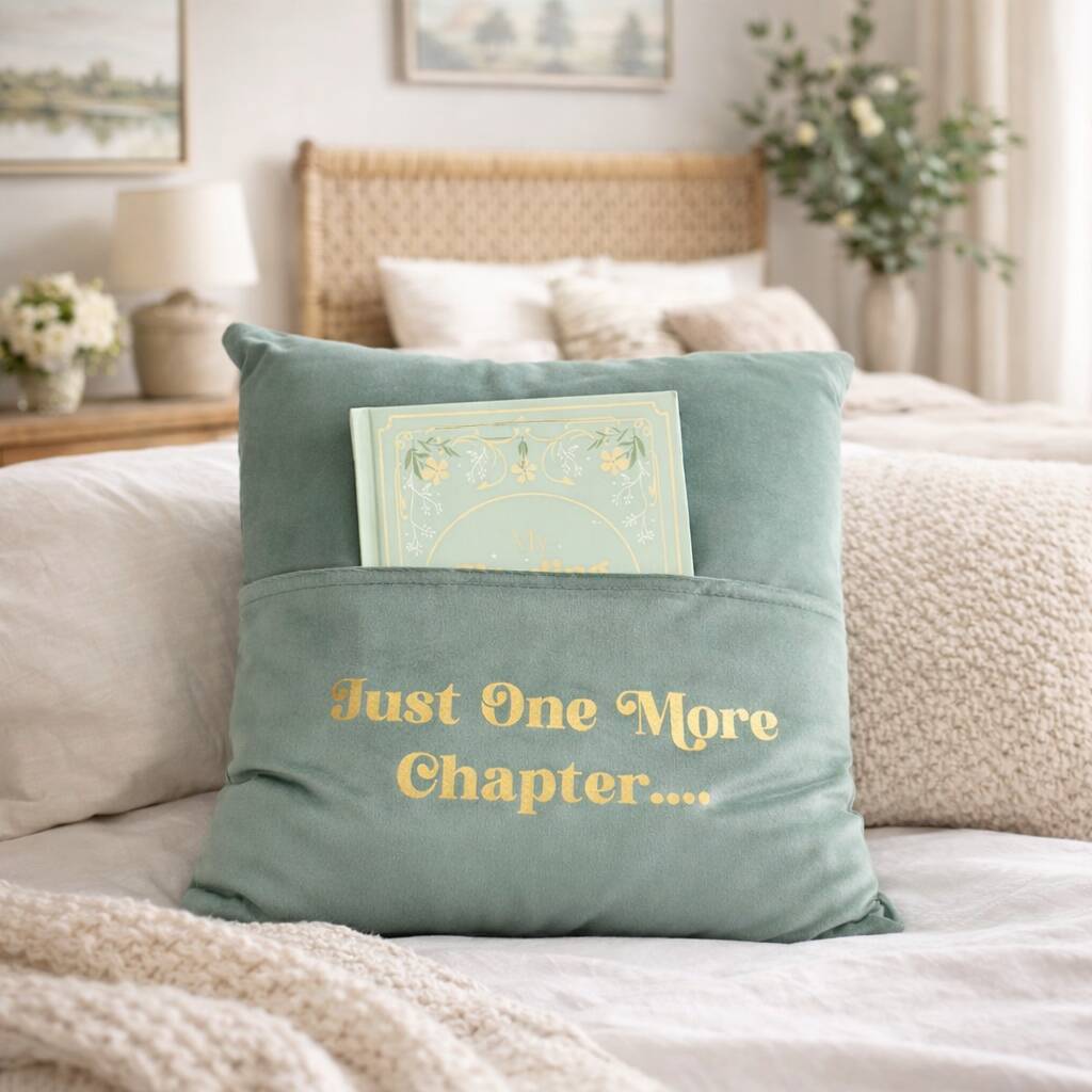 Book Lover Gifts Reading Cushion With Book Pocket