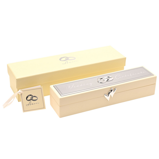 Wedding Certificate Holder with Icons & Crystals