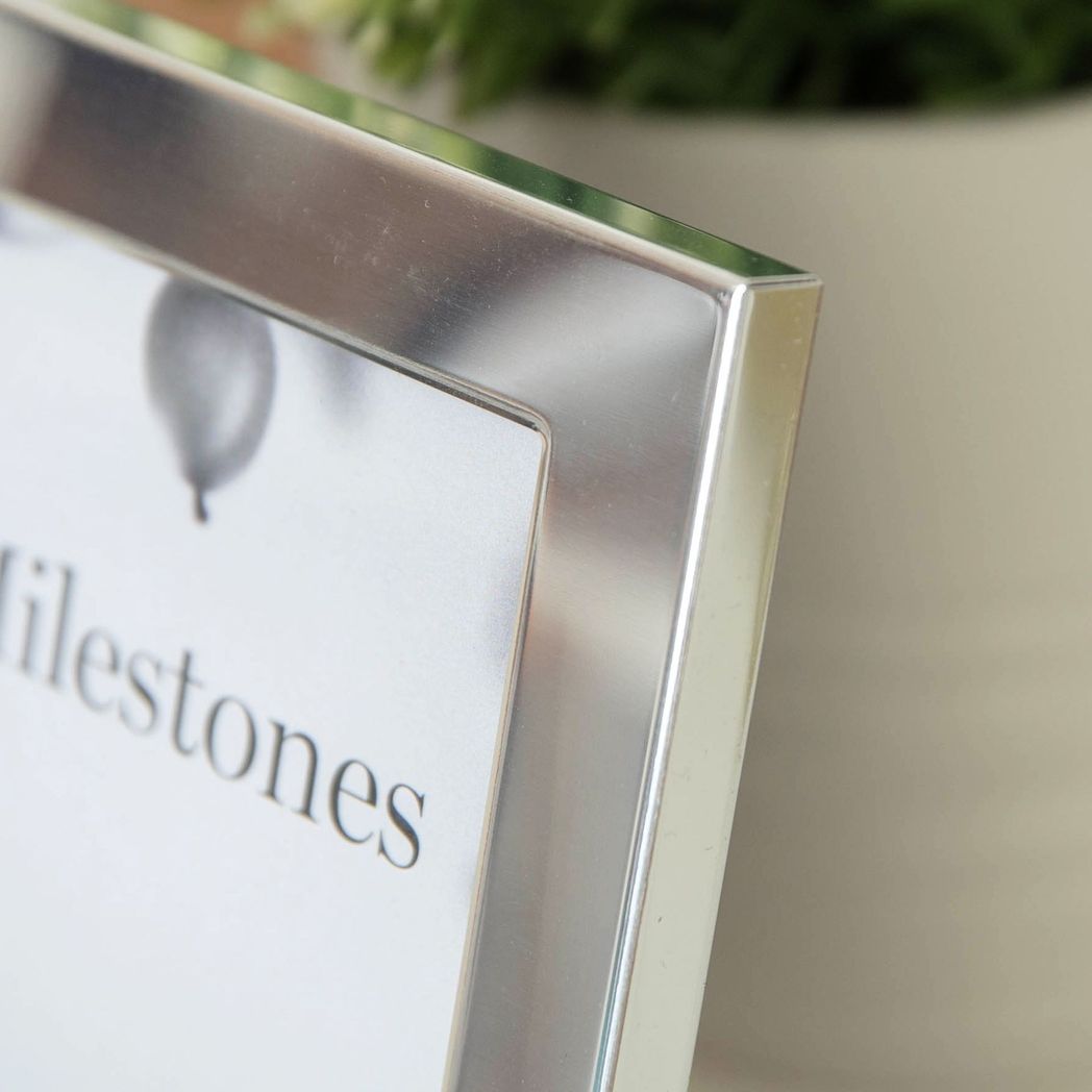Milestones Aluminium Photo Frame with 3D Number 6" x 4" - 21