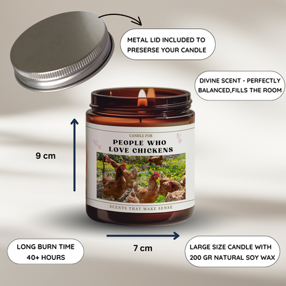 Candle For People Who Love Chickens