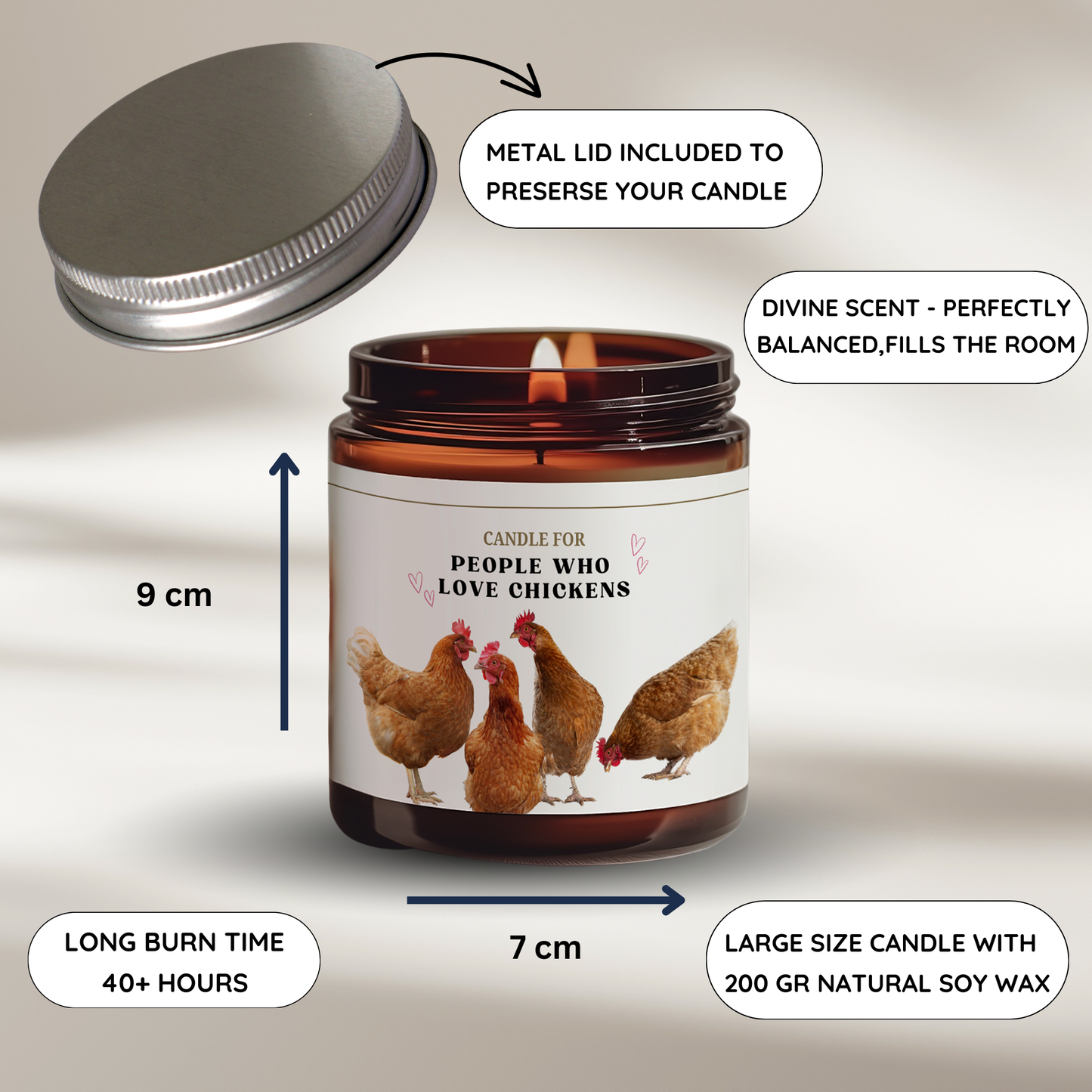 Candle For People Who Love Chickens