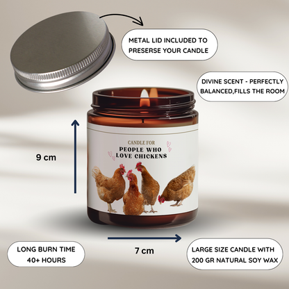 Candle For People Who Love Chickens