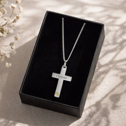 Christening Gift Personalised Silver Religious Necklace