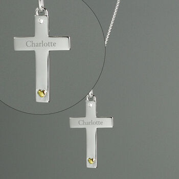 Christening Gift Personalised Silver Religious Necklace