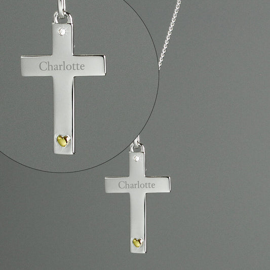 Christening Gift Personalised Silver Religious Necklace