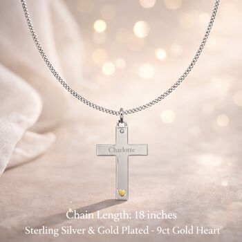 Christening Gift Personalised Silver Religious Necklace